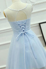 Short Blue Lace Corset Formal Graduation Corset Homecoming Dress outfit, Prom Dress Cute
