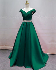 Ball Gown Green Long Corset Prom Dress, Evening Dress outfit, Evening Dress Short