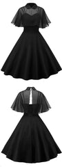 Black Tea Length Corset Homecoming Dress, Charming Dress outfit, Prom Dresses2026