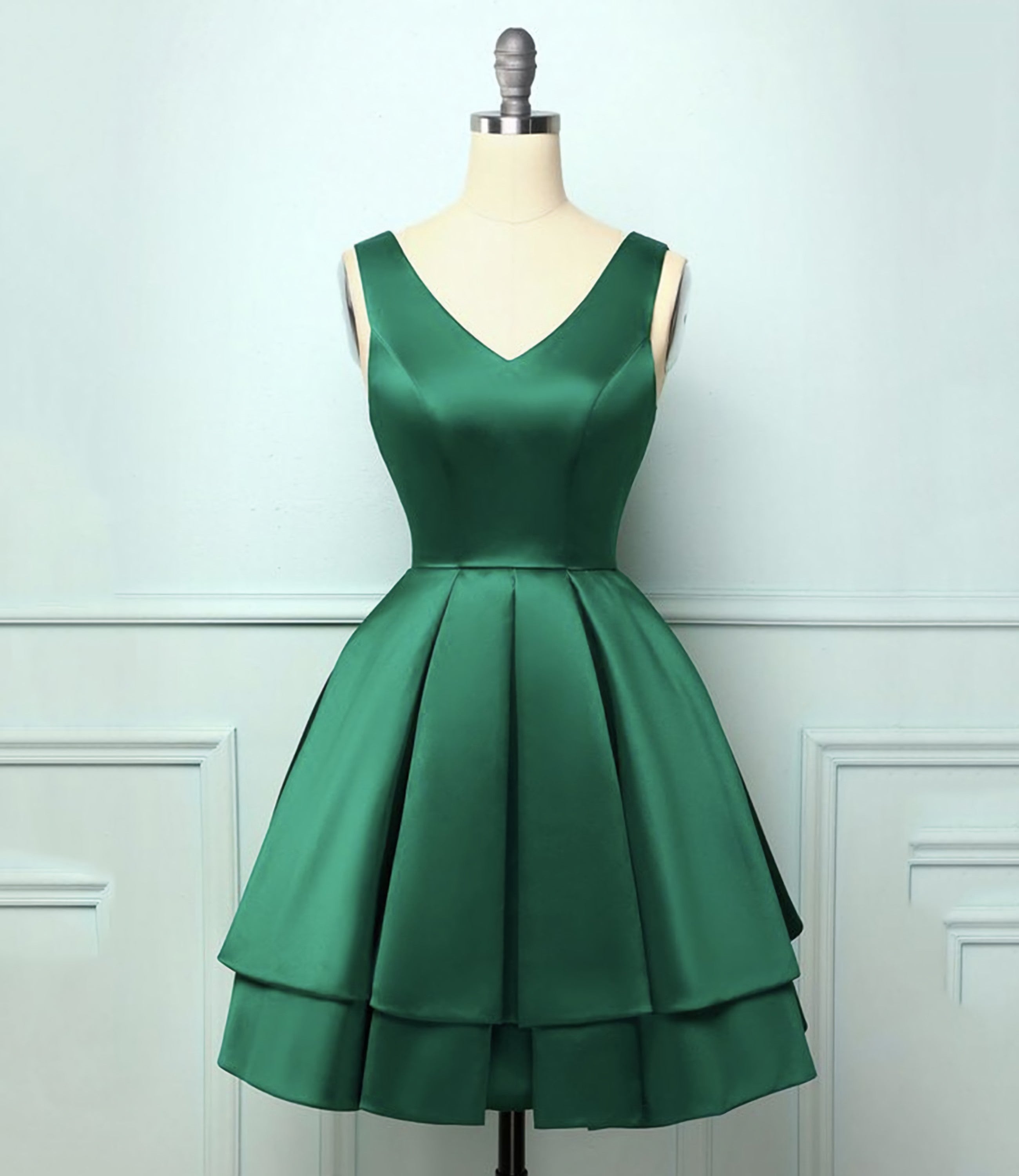 Green Satin Short Corset Homecoming Dress outfit, Prom Dress Colors