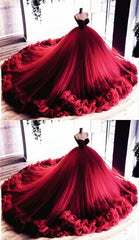Ball Gown Ruffles Corset Wedding Corset Prom Dresses, Sweetheart Straps Gowns, Wedding Dress Styled