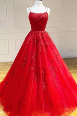 2024 A Line Red Lace Long Corset Prom Gown Corset Ball Gown Sweet 16 Dress outfit, Homecomming Dress Black