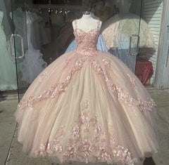 Baby Pink Quinceanera Dress, Elegant Corset Prom Dresses, Long Evening Dress outfit, Homecoming Dresses Freshman