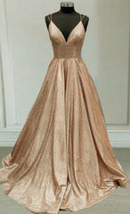 Sparkly Corset Prom Dresses, Champagne Gold Corset Ball Gown V Neck With Multi Straps Gowns, Homecoming Dresses Laces