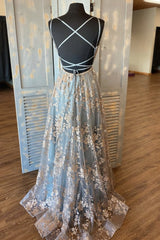 Cute Tulle Sequins Long A Line Corset Prom Dress, Evening Dress outfit, Dress Design