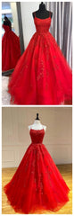 Red Long Corset Prom Dresses, Lace Corset Prom Dresses, Chic Corset Prom Gowns outfits, Prom Dress V Neck