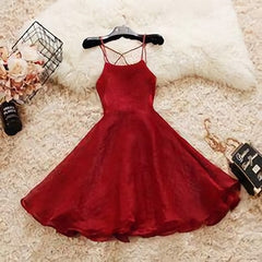 Short Spaghetti Straps Simple Corset Homecoming Dress outfit, Prom Dress Uk