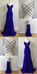 Royal Blue Corset Prom Dress, For Teens Corset Prom Dresses, Graduation School Party Gown Outfits, Prom Dresses With Long Sleeves