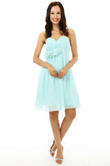 Chiffon Floral Knee Length Short Corset Bridesmaid Dresses outfit, Summer Wedding Color