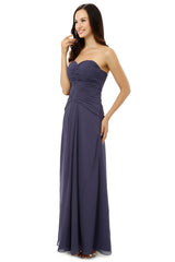 Chiffon Sweetheart Neck Long Corset Bridesmaid Dresses outfit, Party Dress Prom
