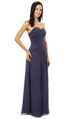 Chiffon Sweetheart Neck Long Corset Bridesmaid Dresses outfit, Party Dresses Prom
