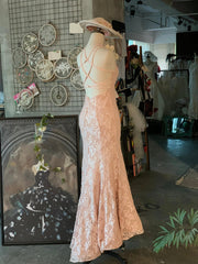 Classic Vintage Lace Floor Length Mermaid Corset Wedding Dress outfit, Wedding Dress Beach