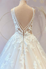 Classy Long Princess Sweetheart Tulle Appliques Lace Corset Wedding Dresses outfit, Wedding Dress Bridesmaid