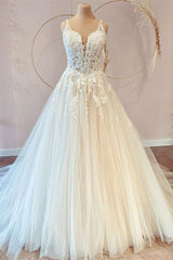 Classy Long Princess Sweetheart Tulle Appliques Lace Corset Wedding Dresses outfit, Wedding Dress Perfect For Summer