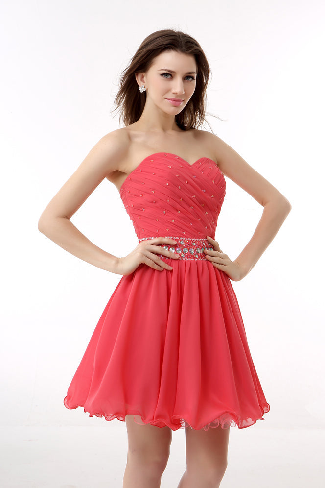 Crystal Chiffon Short Corset Homecoming Dresses outfit, Party Dress India