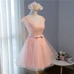 Custom Pink Lovely Cap Sleeves Knee Length Corset Formal Dress, Pink Tulle Corset Prom Dress outfits, Formal Dresses Australia