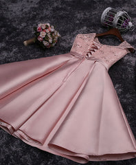 Cute Lace Sequins Short Corset Prom Dress, Corset Homecoming Dress outfit, Evening Dress Sleeves