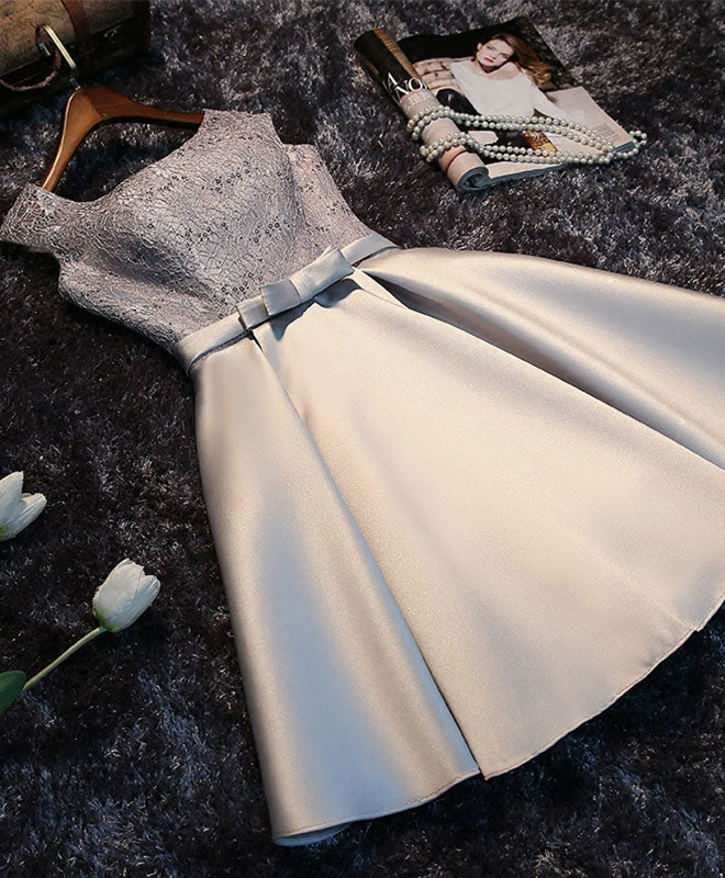 Cute Lace Sequins Short Corset Prom Dress, Corset Homecoming Dress outfit, Evening Dress Vintage