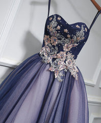 Cute Lace Tulle Short A Line Corset Prom Dress,Purple Corset Homecoming Dress outfit, Ruffle Dress