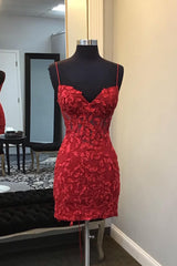 Dark Red Corset Tight Short Corset Homecoming Dress with Appliques Gowns, Bridesmaid Dresses Different Color