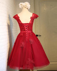 Dark Red New Corset Homecoming Dress , Charming Short Corset Formal Dress outfit, Homecoming Dress Bodycon