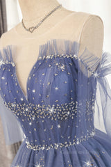 Diamond Blue Tulle Short Corset Homecoming Dress outfit, Prom Dressed Ball Gown