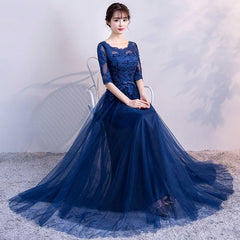 Blue Tulle Lace Long Corset Prom Dress, Lace Evening Dress outfit, Prom Dress Designers