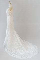 Elegant Appliques V-neck Sheath Corset Wedding Dress outfit, Wedding Dresses With Shoes