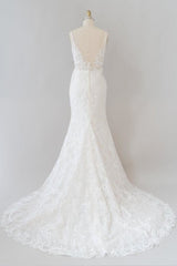 Elegant Appliques V-neck Sheath Corset Wedding Dress outfit, Weddings Dress Online