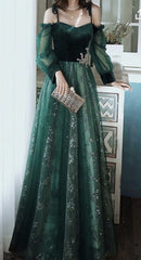 elegant dark green lace gown Corset Prom Dress outfits, Formal Dresses Ideas