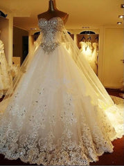 Elegant Long A Line Sweetheart Appliques Crystal Beading Corset Wedding Dress outfit, Wedding Dresses Elegant Classy