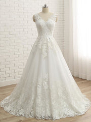 Elegant V-Neck Lace Corset Ball Gown Corset Wedding Dresses outfit, Wedding Dress Color