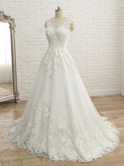 Elegant V-Neck Lace Corset Ball Gown Corset Wedding Dresses outfit, Wedding Dress Colors