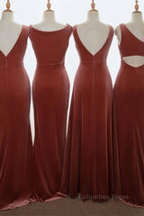English Rose Velvet Mismatched Corset Bridesmaid Dress outfit, Prom Dress On Sale