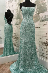Sparkly Mint Sequin Mermaid Long Party Corset Prom Dress for Women, Shiny Evening Dress outfit, Party Dresses Purple
