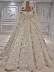Expensive Lace Appliques Long Sleevess Corset Ball Gown Corset Wedding Dress outfit, Wedsing Dress Styles