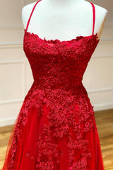 Red Long Corset Prom Dresses Chic & Modern Lace Applique Straps Corset Formal Dress outfit, Red Long Prom Dresses Chic & Modern Lace Applique Straps Formal Dress