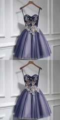 Cute tulle lace sweetheart neck short Corset Prom Dresses outfit, Formal Dress Elegant Classy