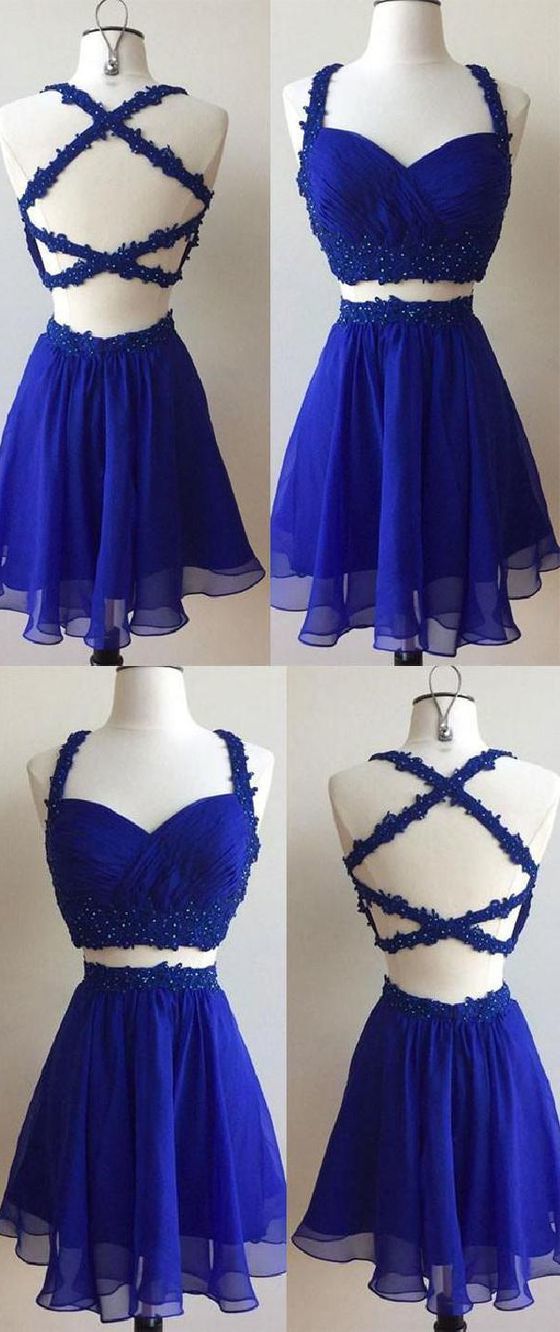 Cute Corset Homecoming Dress, Blue Two Pieces Lace Short Corset Prom Dress, Cute Corset Homecoming Dress outfit, Hoco Dress