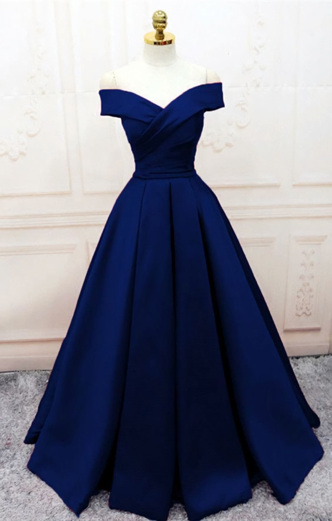 OFF THE SHOULDER NAVY LONG Corset Prom Dresses outfit, Formal Dress Short