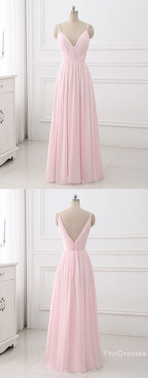 pink v neck chiffon long Corset Prom dress evening dress outfit, Party Dresses Stores