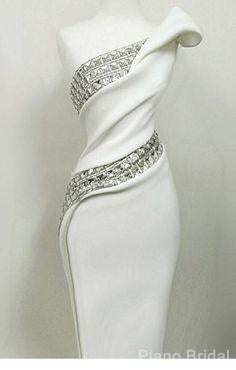 Glam White Dress With Diamonds Floor Length Corset Prom Dress outfits, Bridesmaids Dress Online