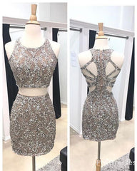 wo piece Corset Homecoming dresses beaded Corset Homecoming dresses sheath Corset Homecoming dresses open back Corset Homecoming dresses outfit, Party Dress Dresses