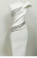 Glam White Dress With Diamonds Floor Length Corset Prom Dress outfits, Bridesmaid Dress Shops Near Me
