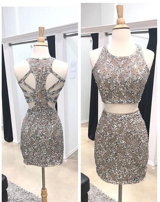 Two Piece Corset Homecoming Dresses, Beaded Corset Homecoming Dresses, Sheath Corset Homecoming Dresses, Open Back Corset Homecoming Dresses outfit, Dress Outfit
