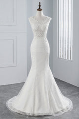 Glamorous Long Mermaid Tulle Appliques Lace Corset Wedding Dress outfit, Wedding Dress Styles 2024