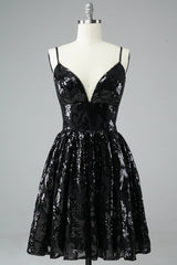 Glitter Black Lace Sequins Corset Homecoming Dress outfit, Glitter Black Lace Sequins Homecoming Dress