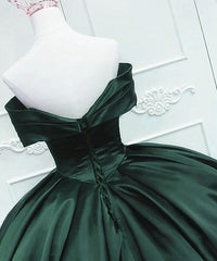 Gorgeous Corset Ball Gown Green Satin Quinceanera Dress, Green Sweetheart Corset Formal Dress outfit, Bridesmaids Dresses Green
