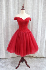 Gorgeous Sparkle Beaded Off Shoulder Red Corset Formal Dress, Red Corset Homecoming Dresses outfit, Prom Dresse 2026