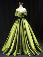 Green A line Satin Long Corset Prom Dress, Green Satin Corset Formal Evening Dresses outfit, Bridesmaids Dress Burgundy